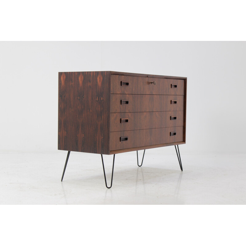 Upcycled Mid-century Palisander chest of drawers - 1960s