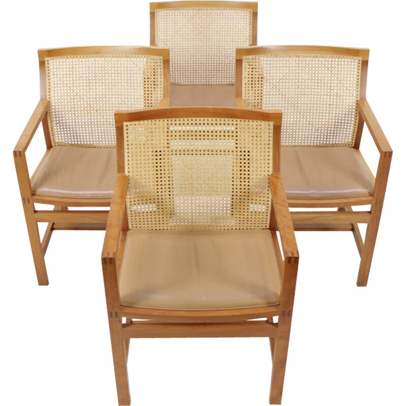 Set of 4 Danish Armchairs by Rud Thygesen & Johnny Sørensen - 1980s