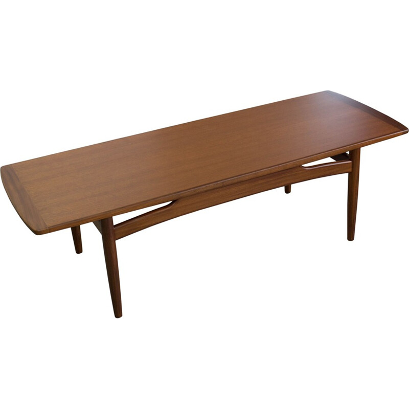 Vintage scandinavian teak coffee table - 1960s