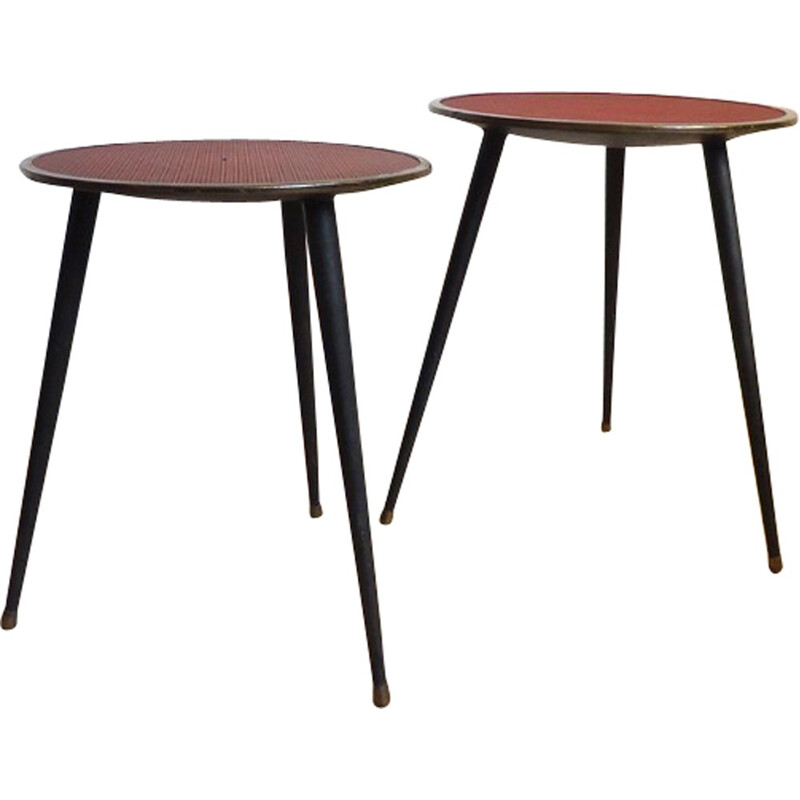 Set of 2 vintage side tables - 1950s