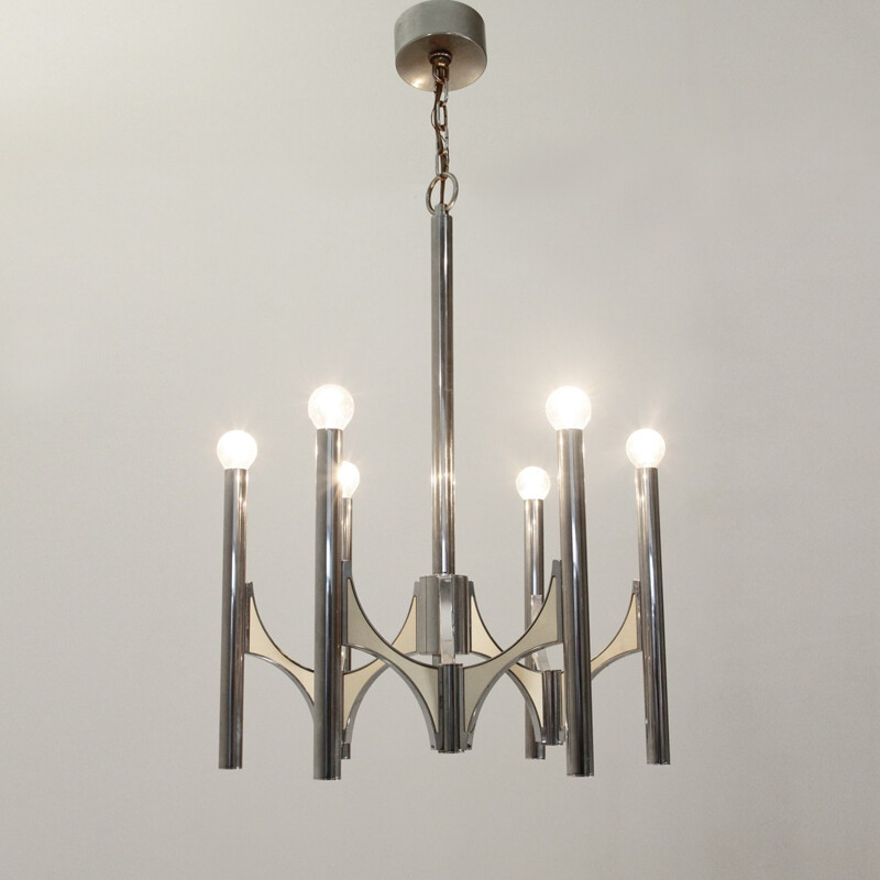 Vintage Chandelier with six lights included by Sciolari - 1970s
