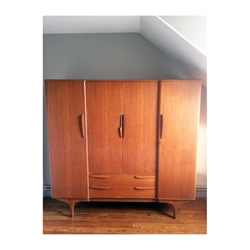 Scandinavian teak vintage cabinet - 1960s