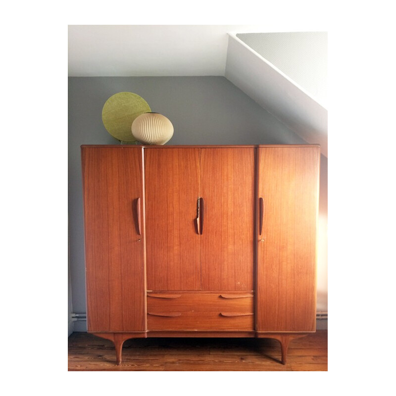 Scandinavian teak vintage cabinet - 1960s