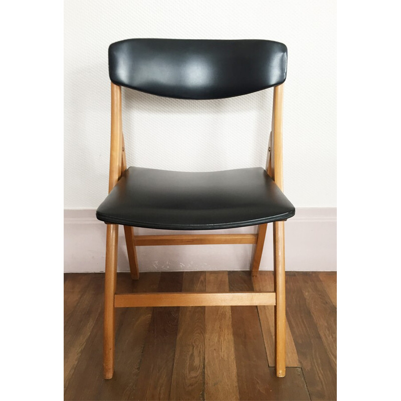 Scandinavian design folding desk chair - 1960s
