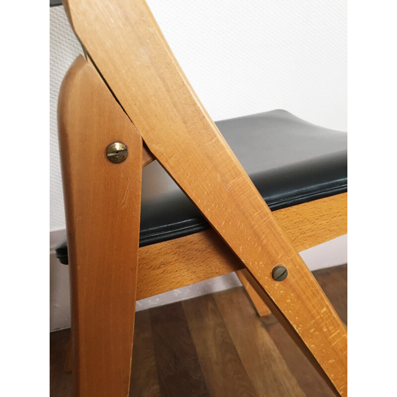 Scandinavian design folding desk chair - 1960s