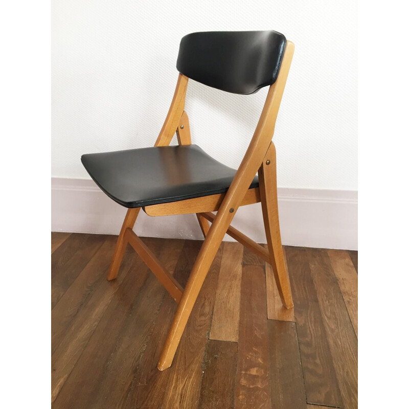 Scandinavian design folding desk chair - 1960s