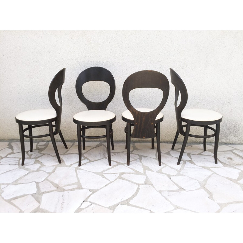 Suite de 4 chaise Baumann modèle "Mouette" - 1970