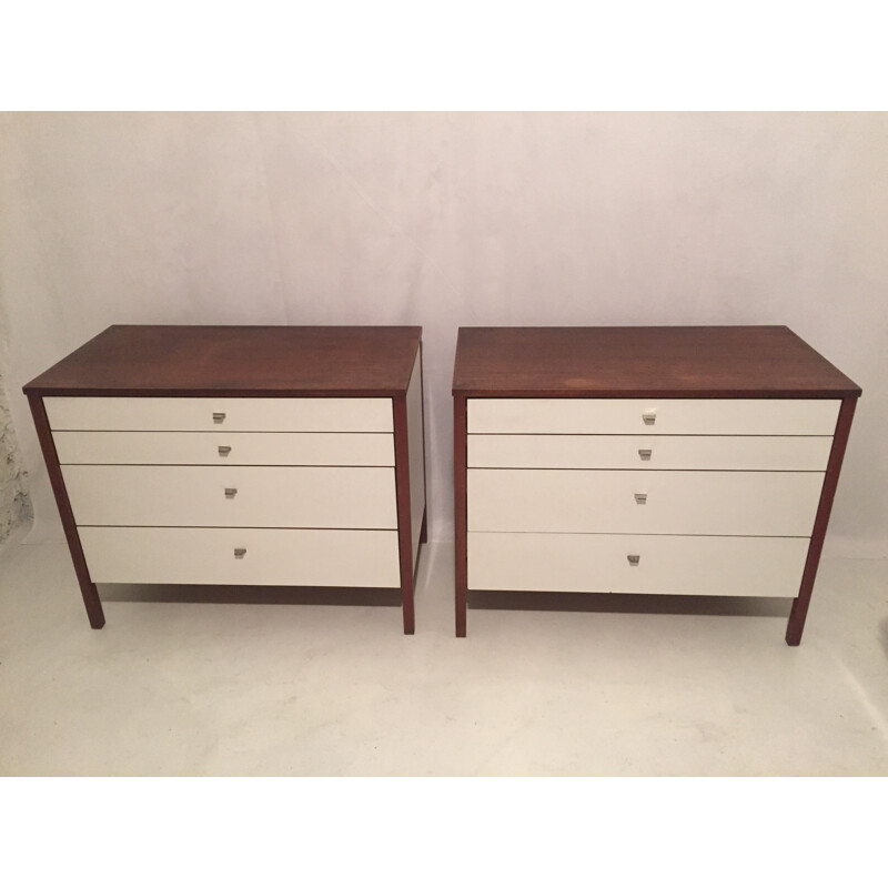 Pair of vintage chest of drawers, Florence KNOLL - 1960s