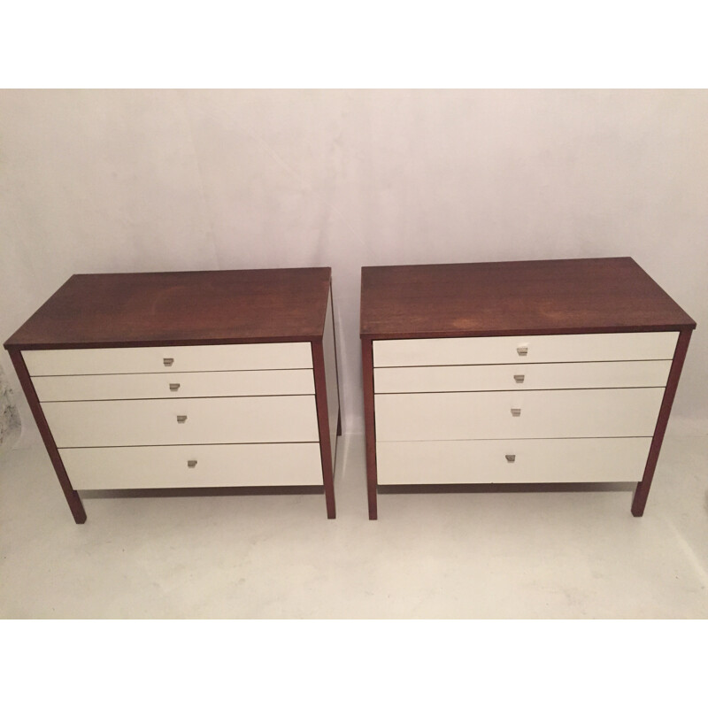 Pair of vintage chest of drawers, Florence KNOLL - 1960s