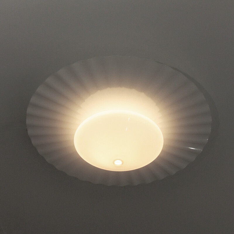 Vintage white ceiling lamp by Achille Castiglioni for Flos - 1980s