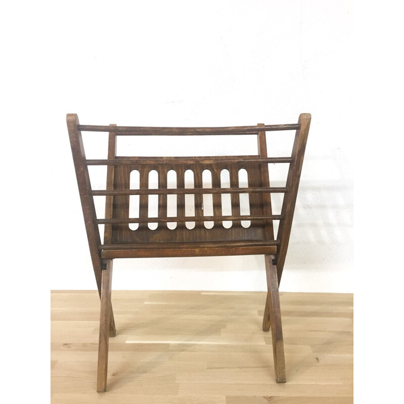 Porte-revue scandinave en bois - 1960