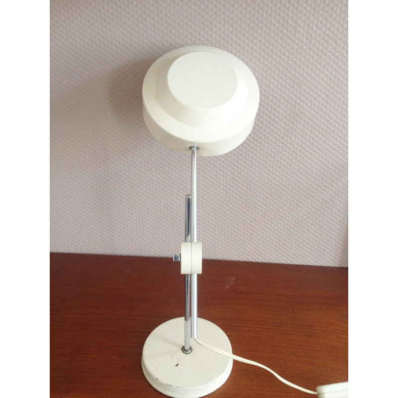 Vintage Scandinavian White Desk Lamp - 1970s