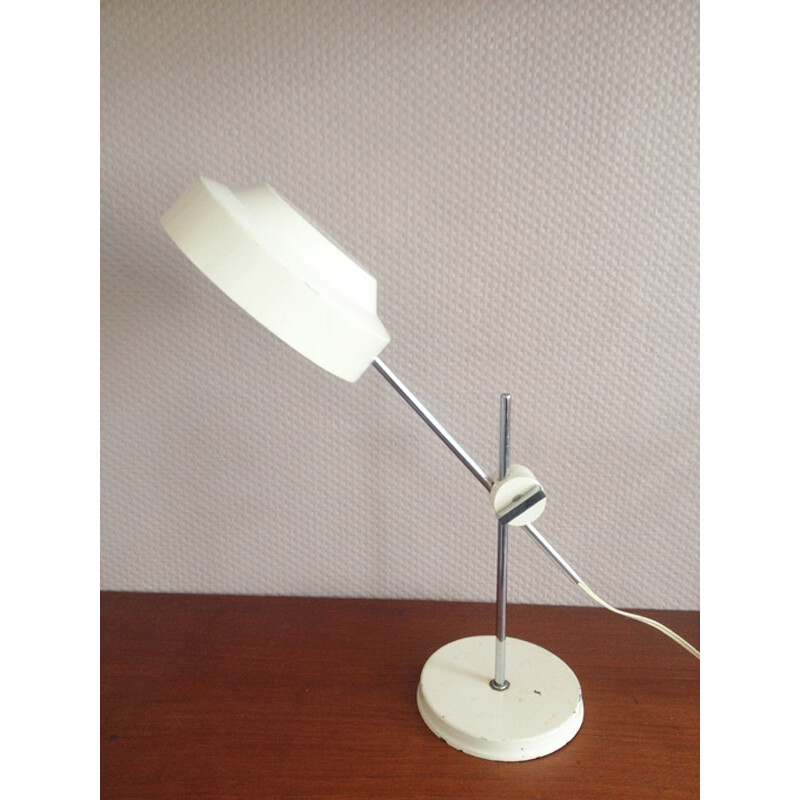 Vintage Scandinavian White Desk Lamp - 1970s