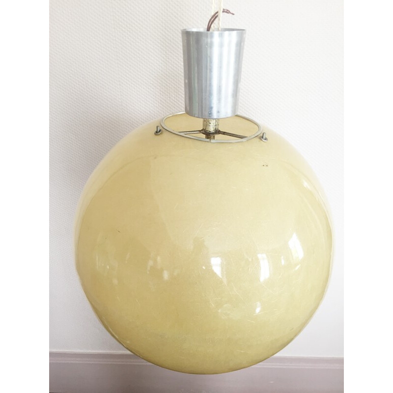 Fiberglass XXL hanging lamp - 1970s