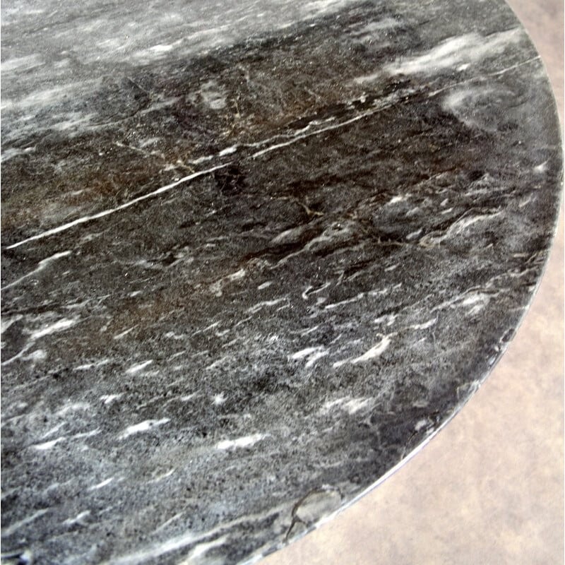 Table à repas en marbre et métal - 1980