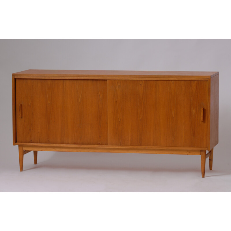 Vintage sideboard in wood with sliding doors - 1960s