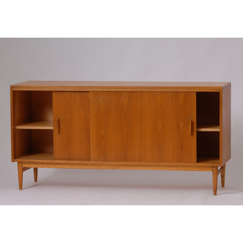 Vintage sideboard in wood with sliding doors - 1960s