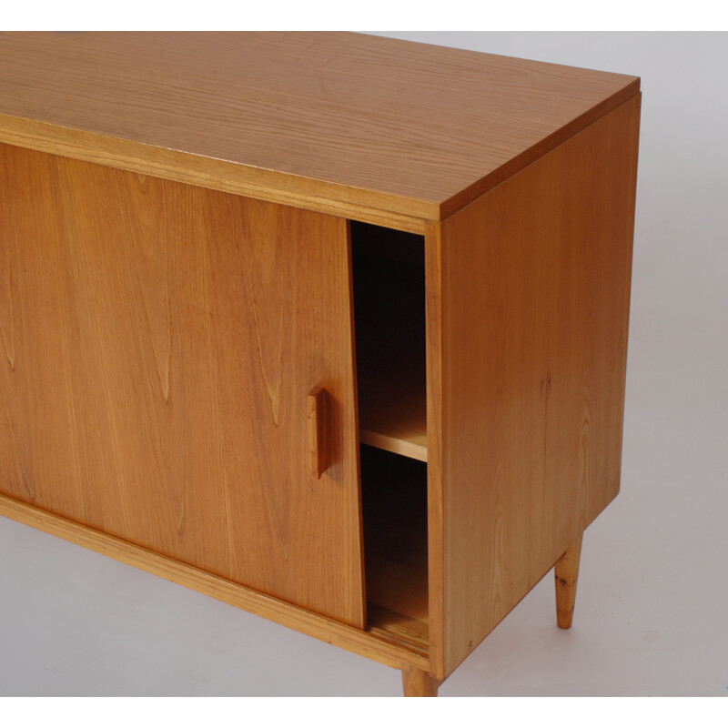 Vintage sideboard in wood with sliding doors - 1960s