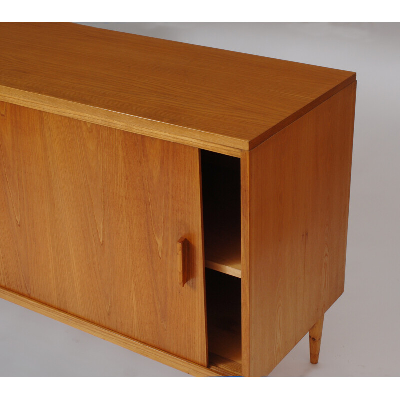 Vintage sideboard in wood with sliding doors - 1960s