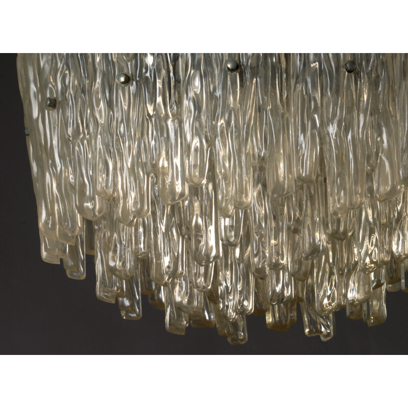 Vintage chandelier in plastic and metal by Vest - 1960s