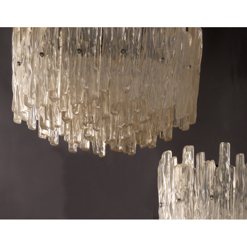 Vintage chandelier in plastic and metal by Vest - 1960s