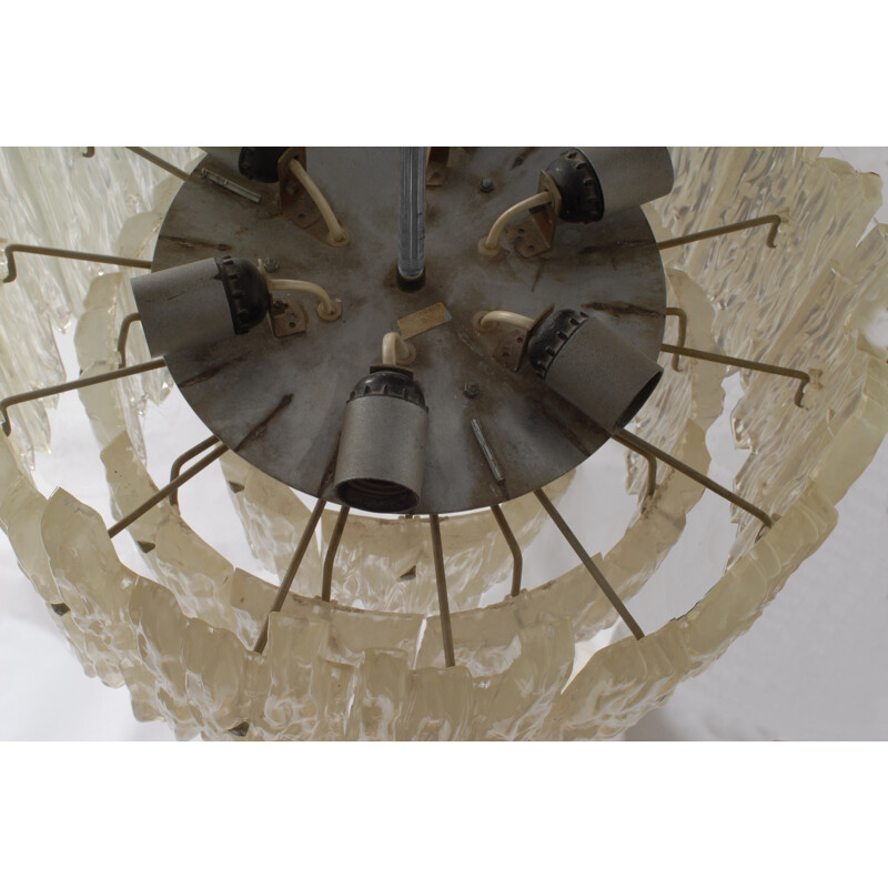 Vintage chandelier in plastic and metal by Vest - 1960s