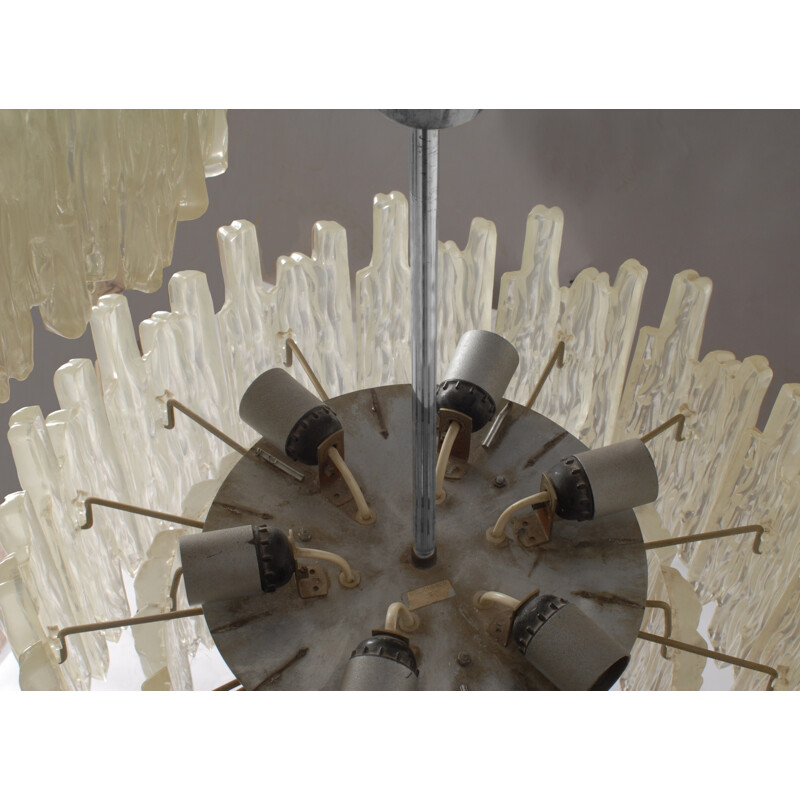 Vintage chandelier in plastic and metal by Vest - 1960s