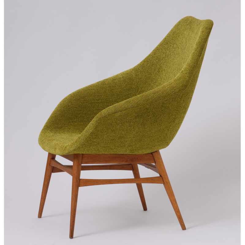 Vintage green armchair by Miroslav Navratil - 1960s