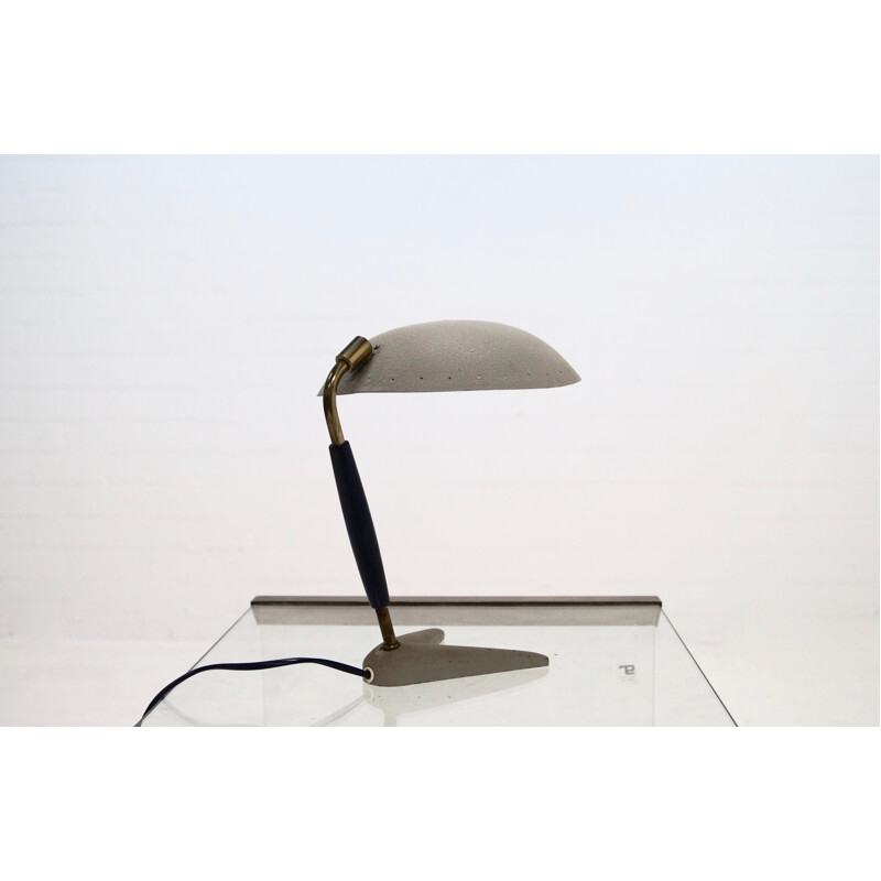 Mid-Century Crow Foot Table Lamp in Metal and Brass - 1950s