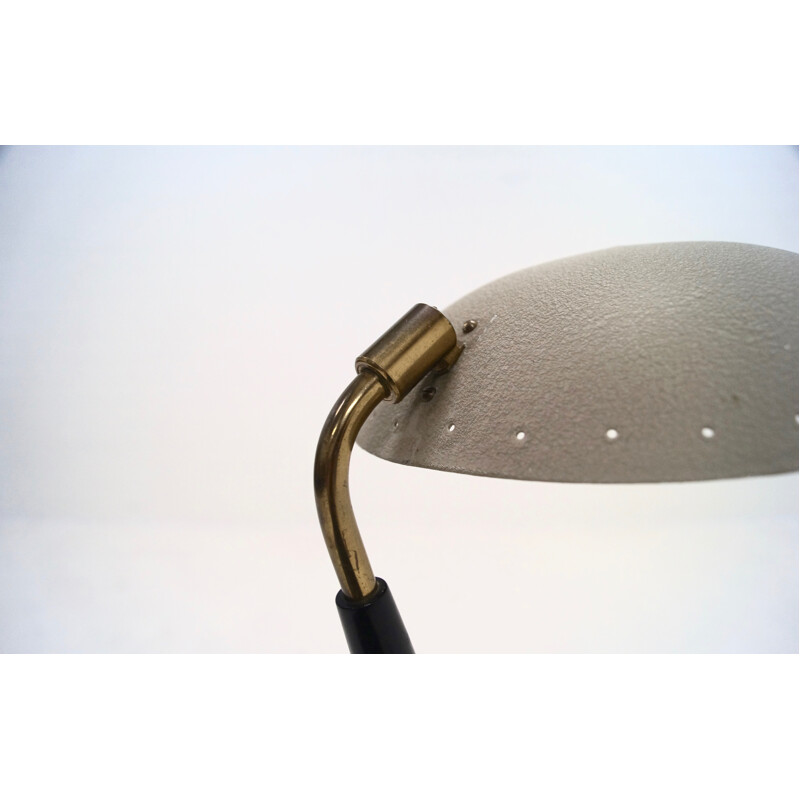 Mid-Century Crow Foot Table Lamp in Metal and Brass - 1950s