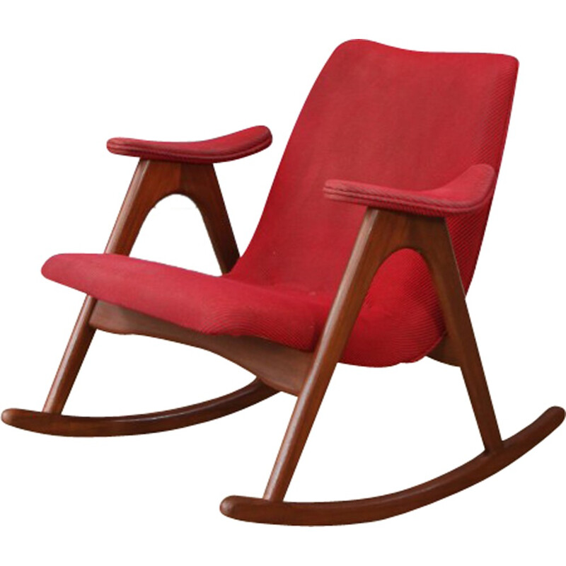 Chaise à Bascule vintage Hollandaise par Louis van Teeffelen - 1960