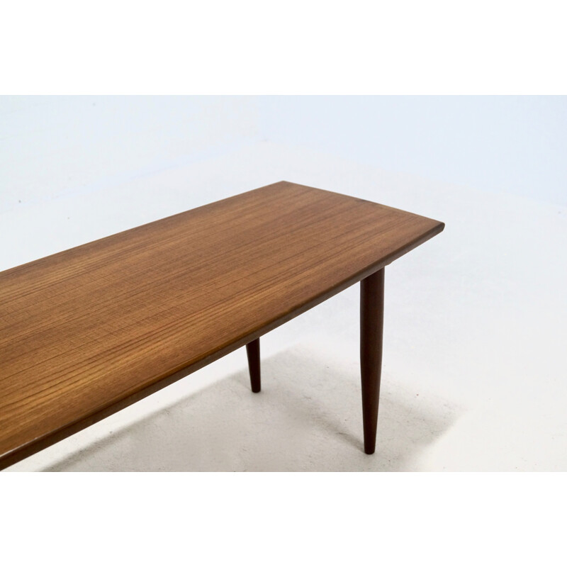 Grande table basse en teck vintage danoise - 1960