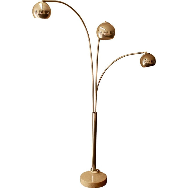 Vintage floor lamp with 3 adjustable arms - 1960s