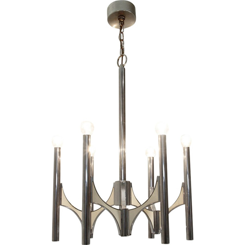 Vintage Chandelier with six lights included by Sciolari - 1970s