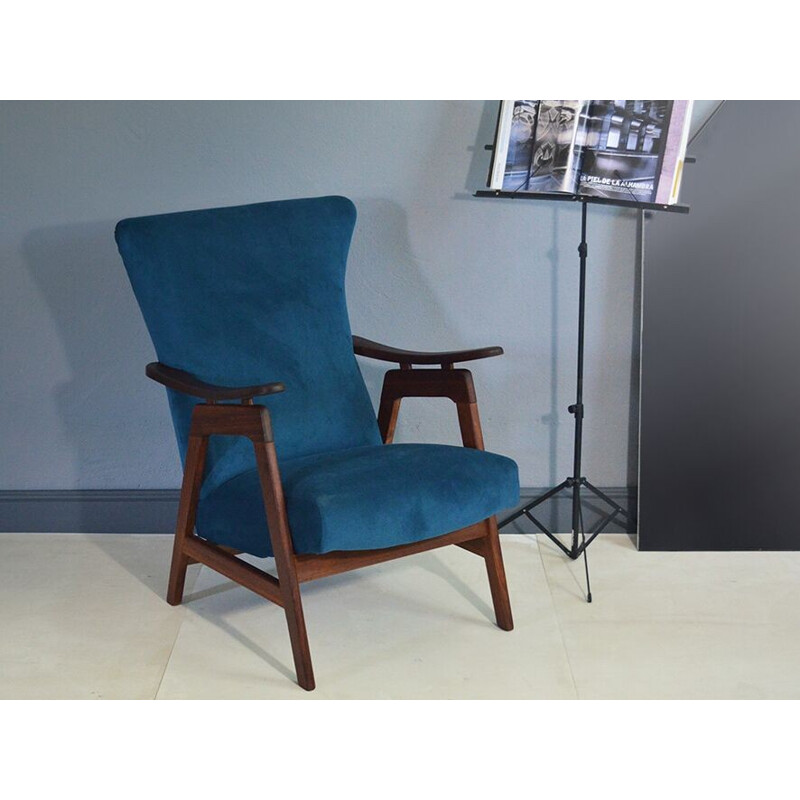 teak vintage armchair - 1950s