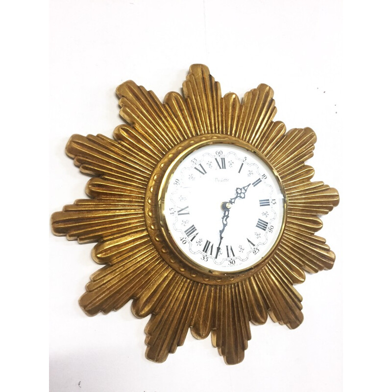 Horloge vintage en forme de soleil - 1960