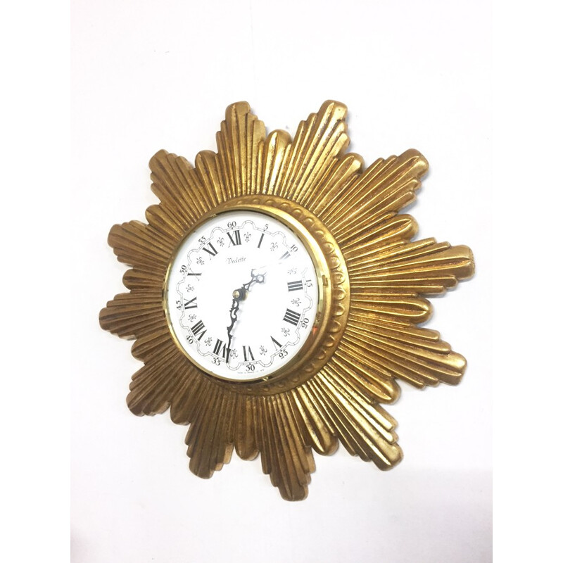 Horloge vintage en forme de soleil - 1960