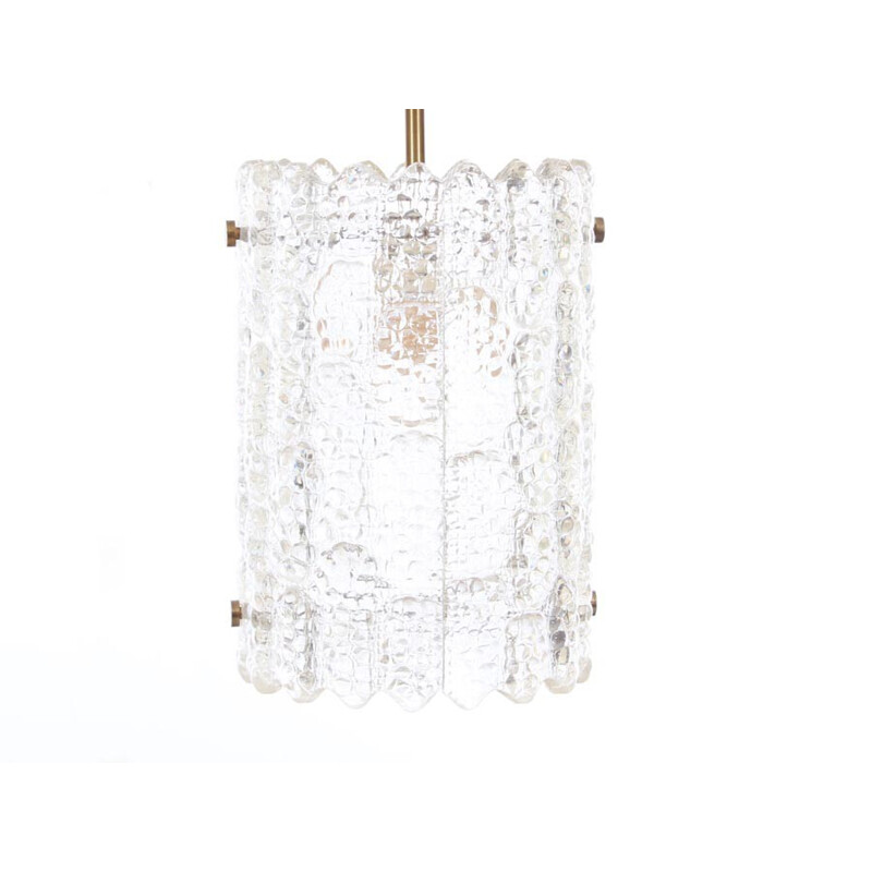 Crystal and Brass hanging lamp by Carl Fagerlund for Orrefors - 1690s