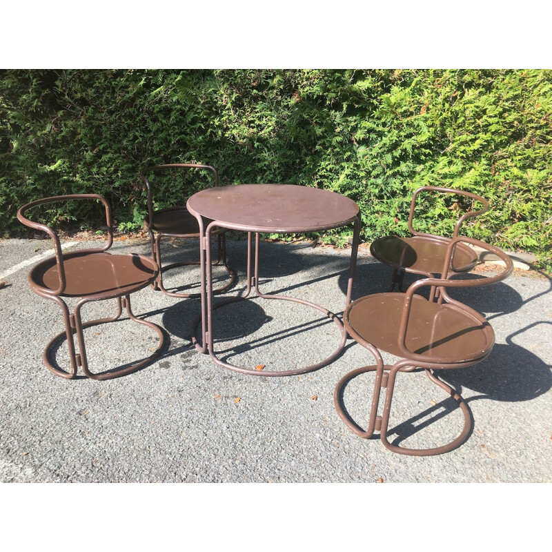 Table et fauteuils de jardin de Gaé Aulenti - 1970