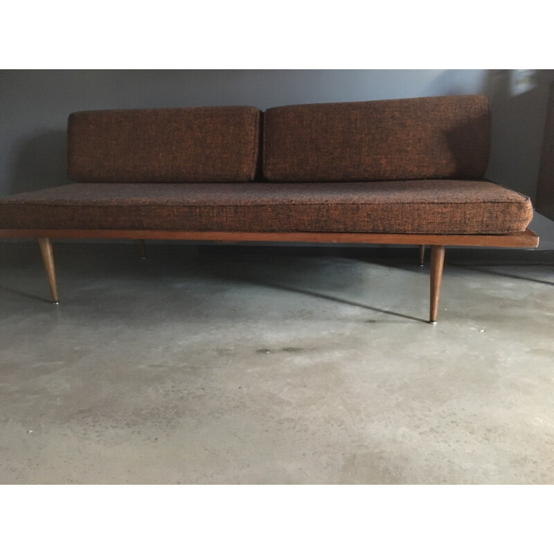 Vintage sofa in orange fabric - 1960s