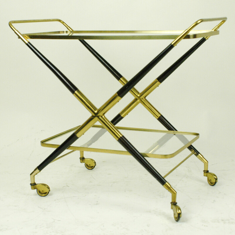 Italian Vintage Brass Trolley - 1950s