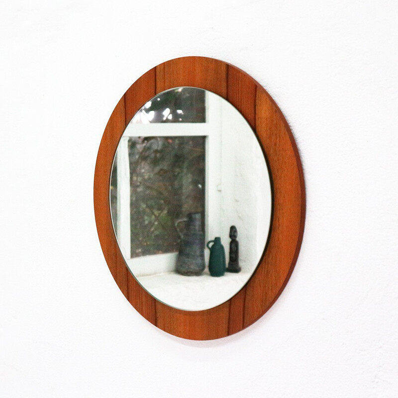 Vintage walnut mirror - 1960s