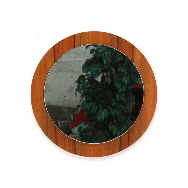 Vintage walnut mirror - 1960s