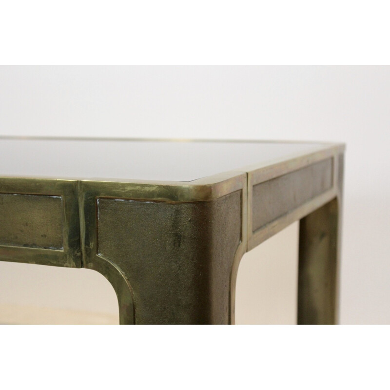 Vintage Brass and Glass Coffee table by Peter Ghyczy - 1970s