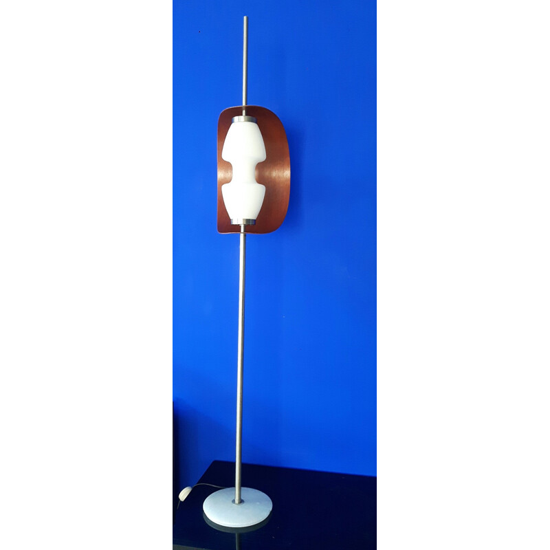 Vintage floor lamp in wood by Goffredo Reggiani - 1960s