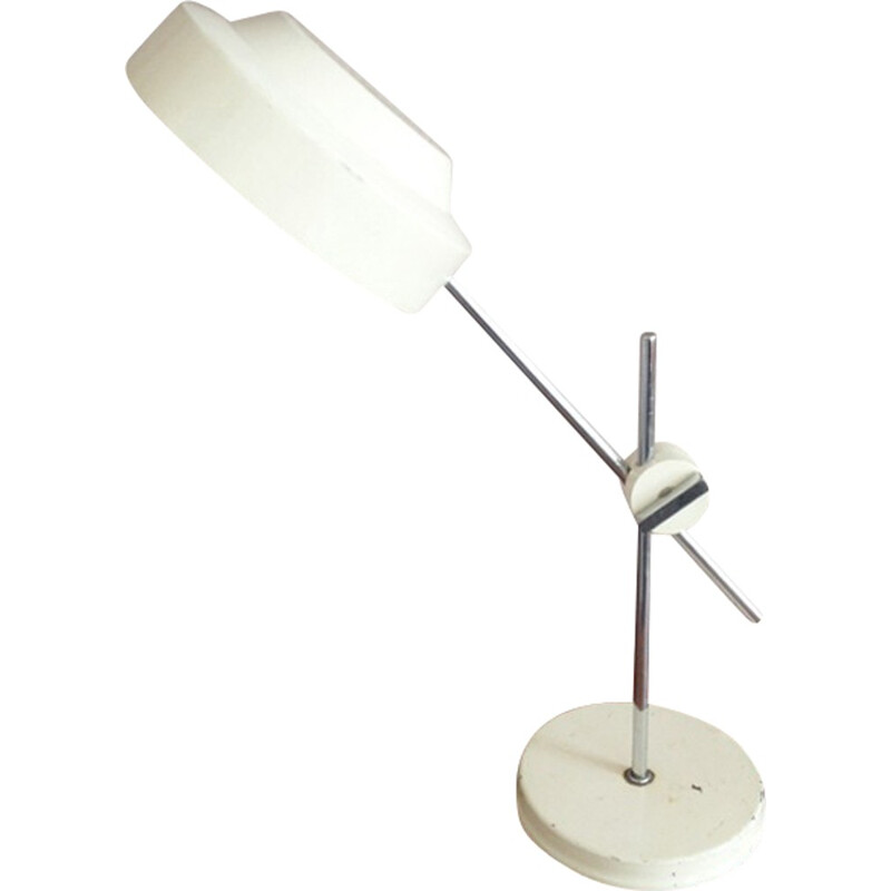Lampe vintage scandinave blanche - 1970