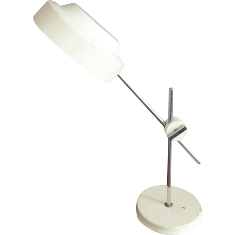 Vintage Scandinavian White Desk Lamp - 1970s