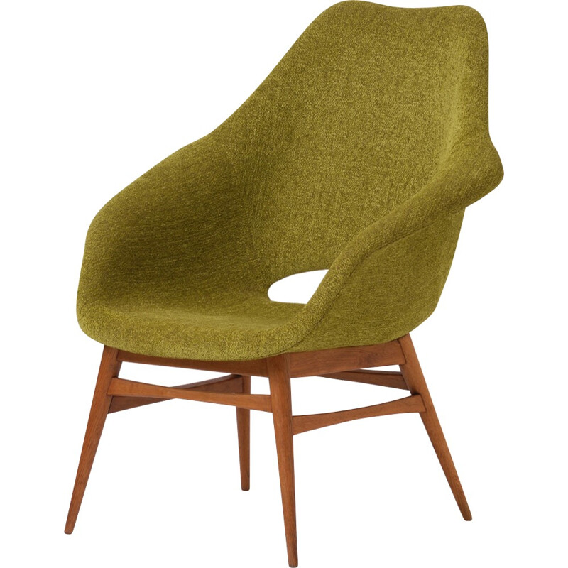 Vintage green armchair by Miroslav Navratil - 1960s