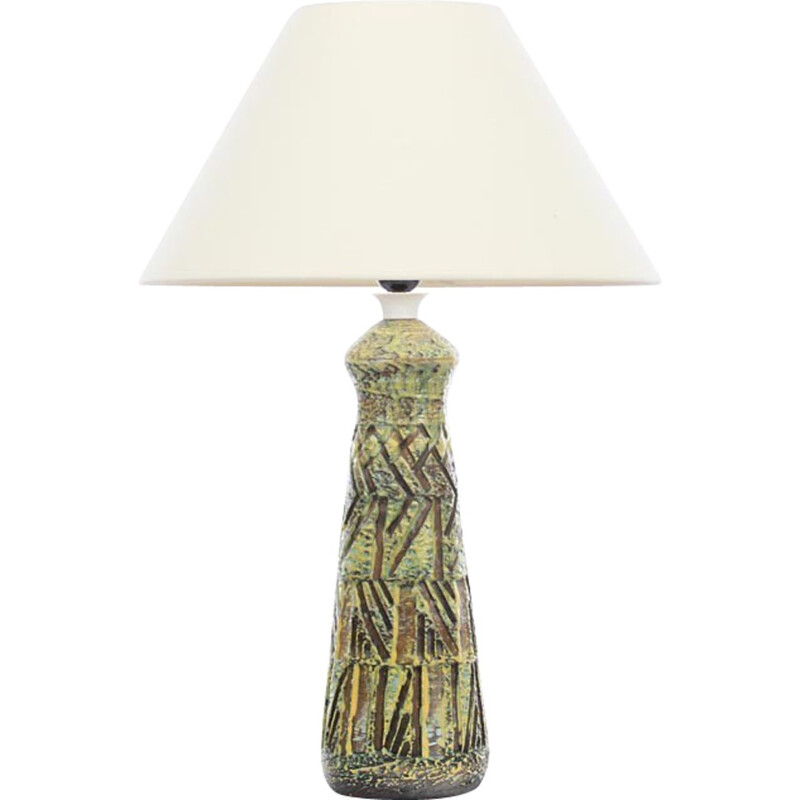 Large Scandinavian Ceramic Lamp - 1960s