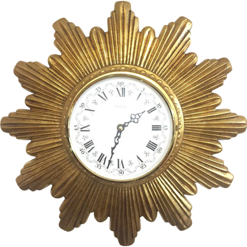 Horloge vintage en forme de soleil - 1960